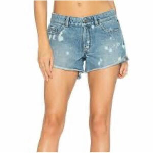 DL1961 Renee Shorts Medium Wash Raw Hem Distressing Cotton - NEW - Size 25